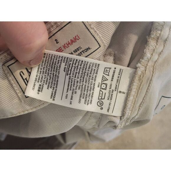 GAP Pants Women's 2 Tan Loose Khaki Wide Leg Moonstone Tan 90s - Picture 4 of 5